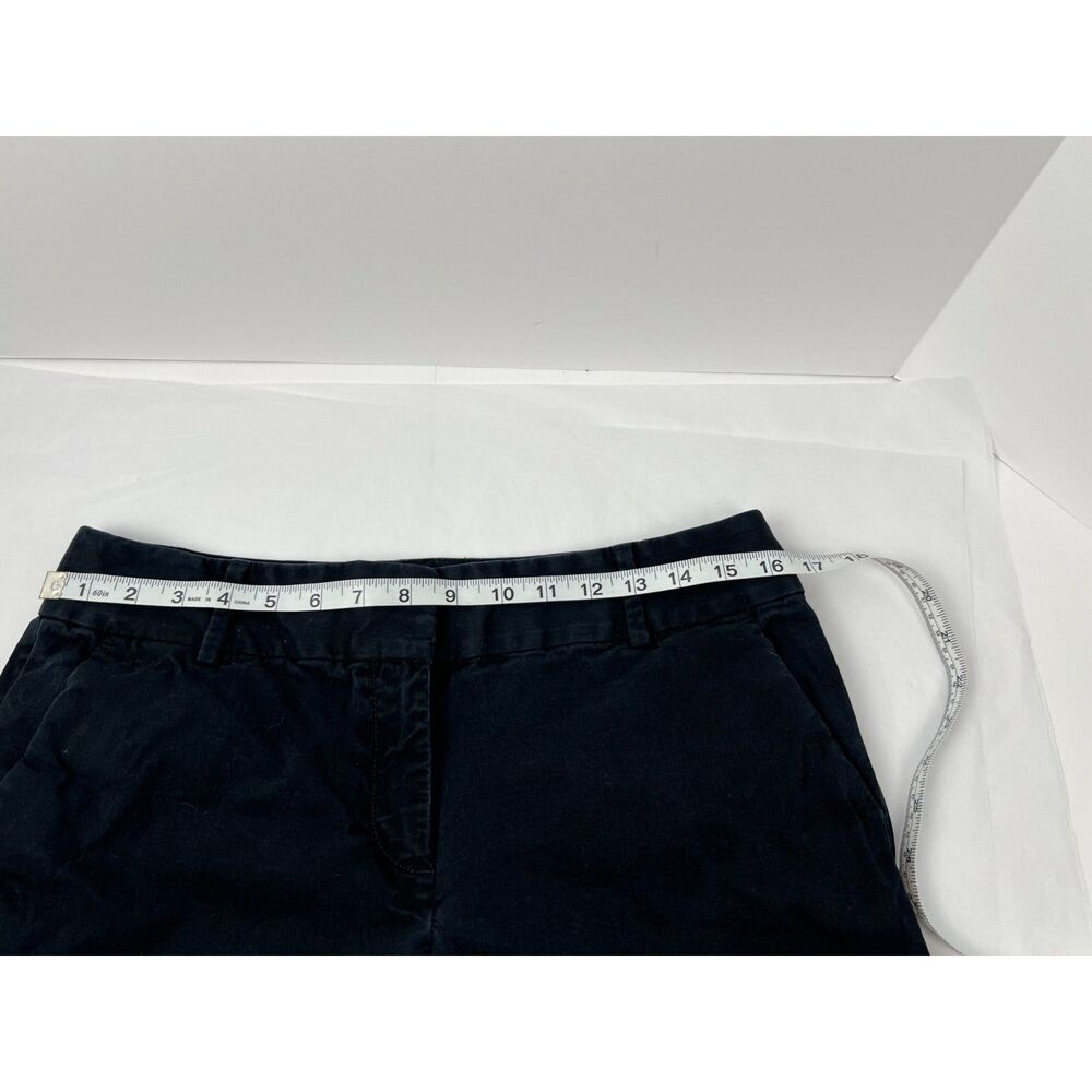 Ladies Loft Black Riviera Flat Front Shorts Size 8  9" inseam EUC